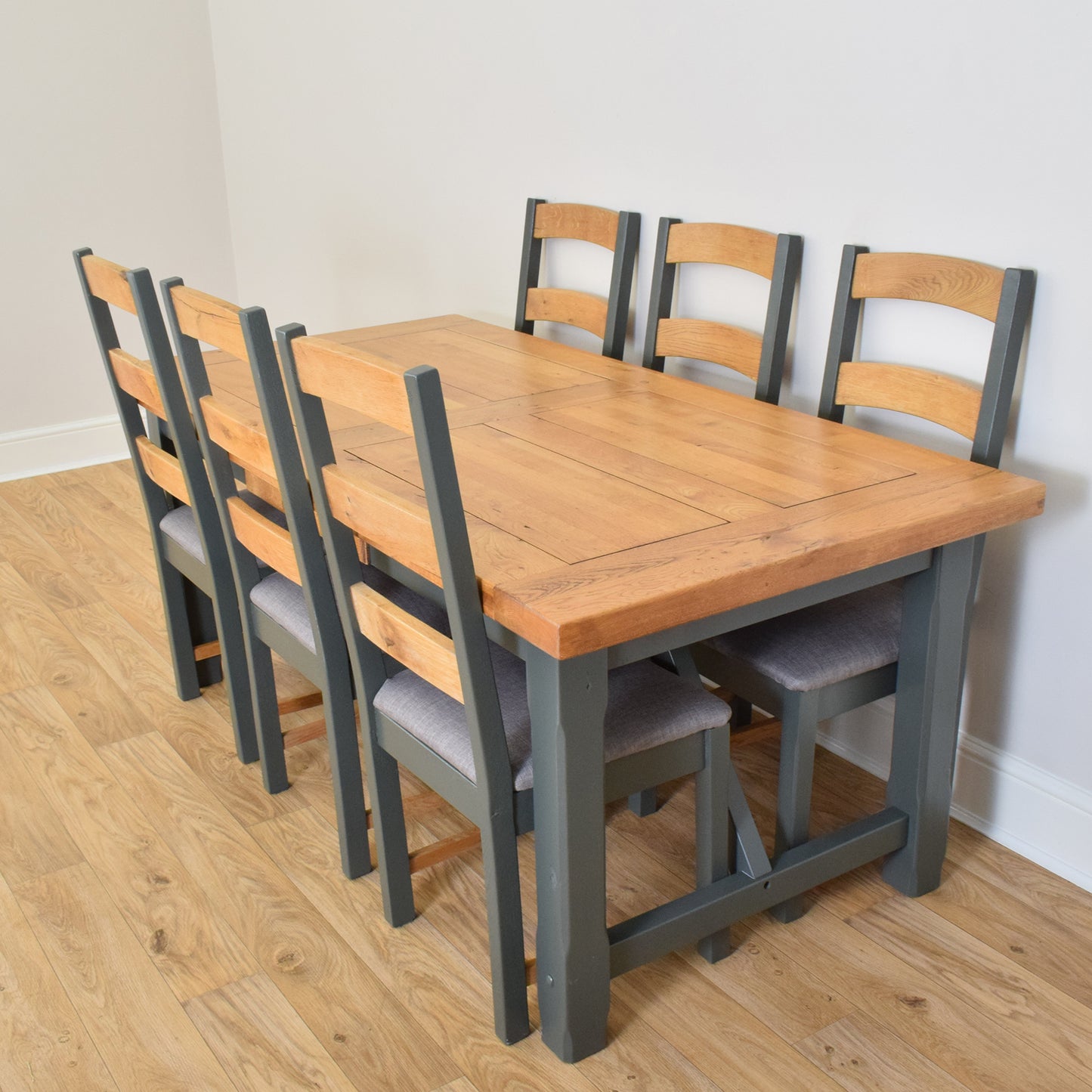 Painted Table and Six Chairs