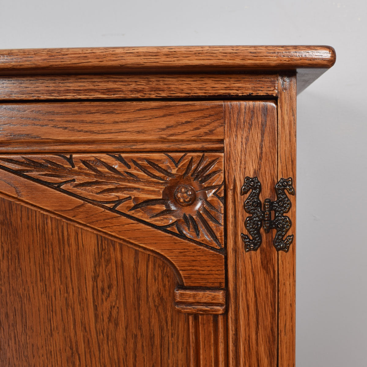 Carved Oak Stereo Unit
