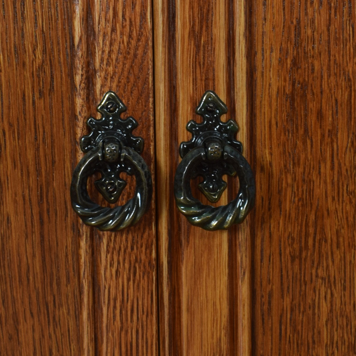 Carved Oak Stereo Unit