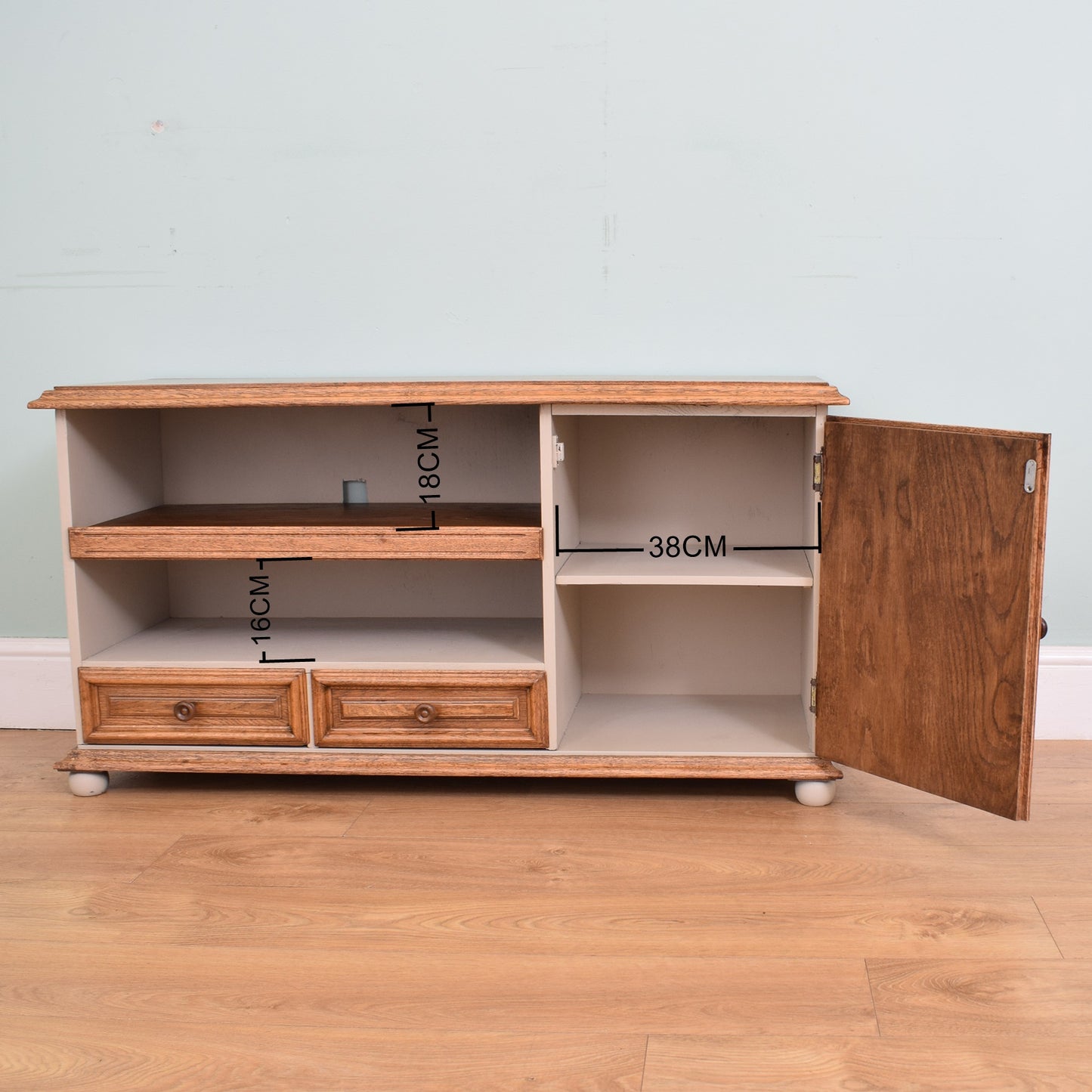 Restored Oak TV Cabinet