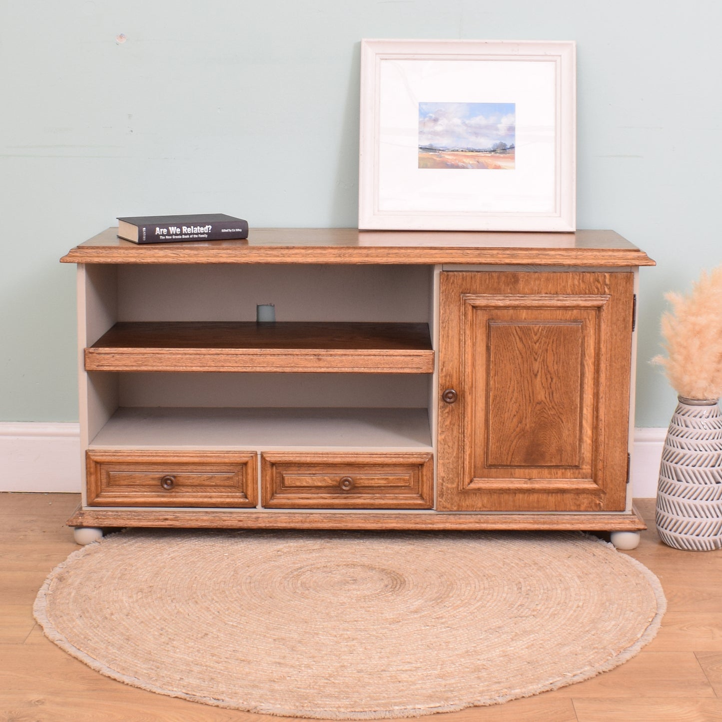 Restored Oak TV Cabinet