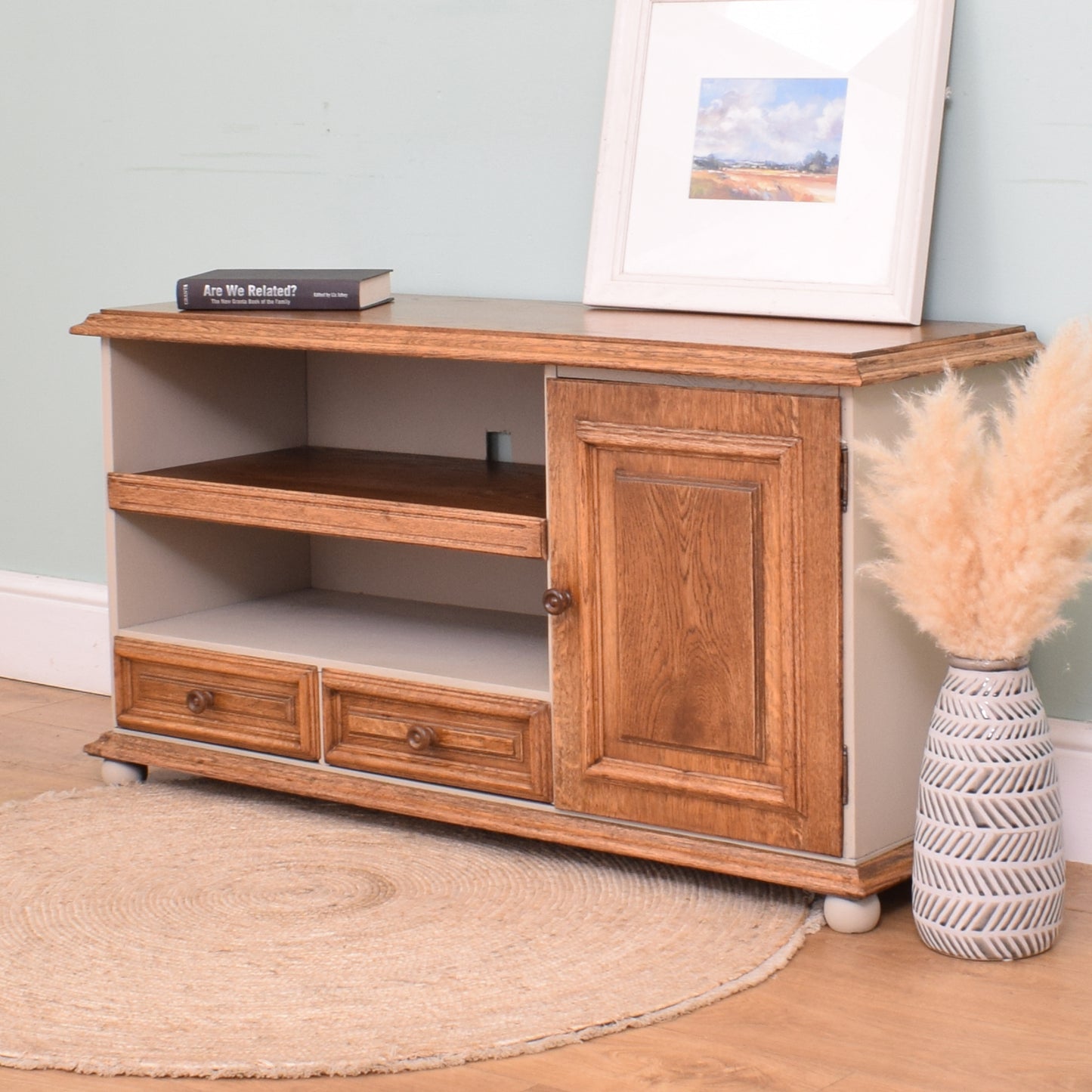 Restored Oak TV Cabinet