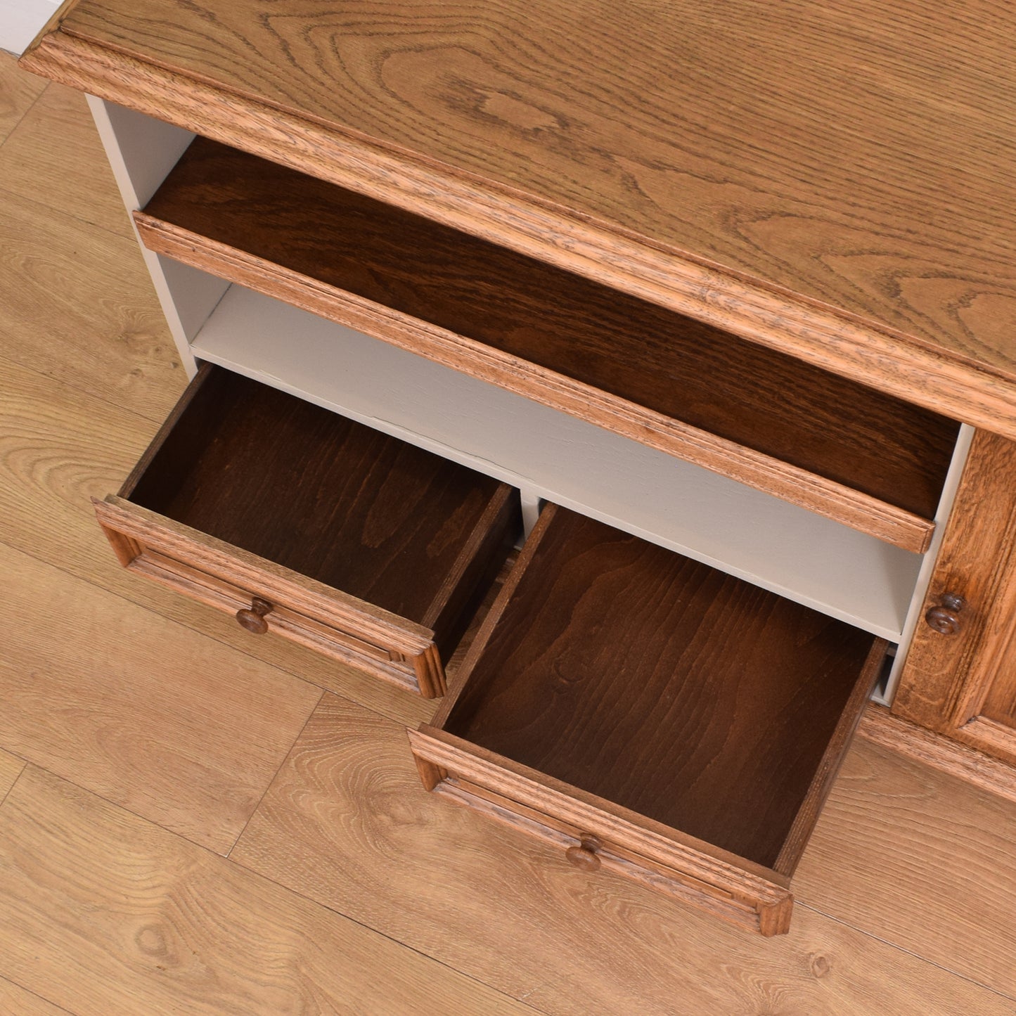 Restored Oak TV Cabinet