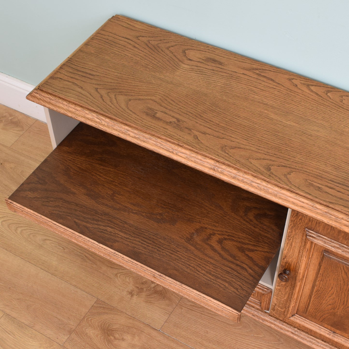 Restored Oak TV Cabinet