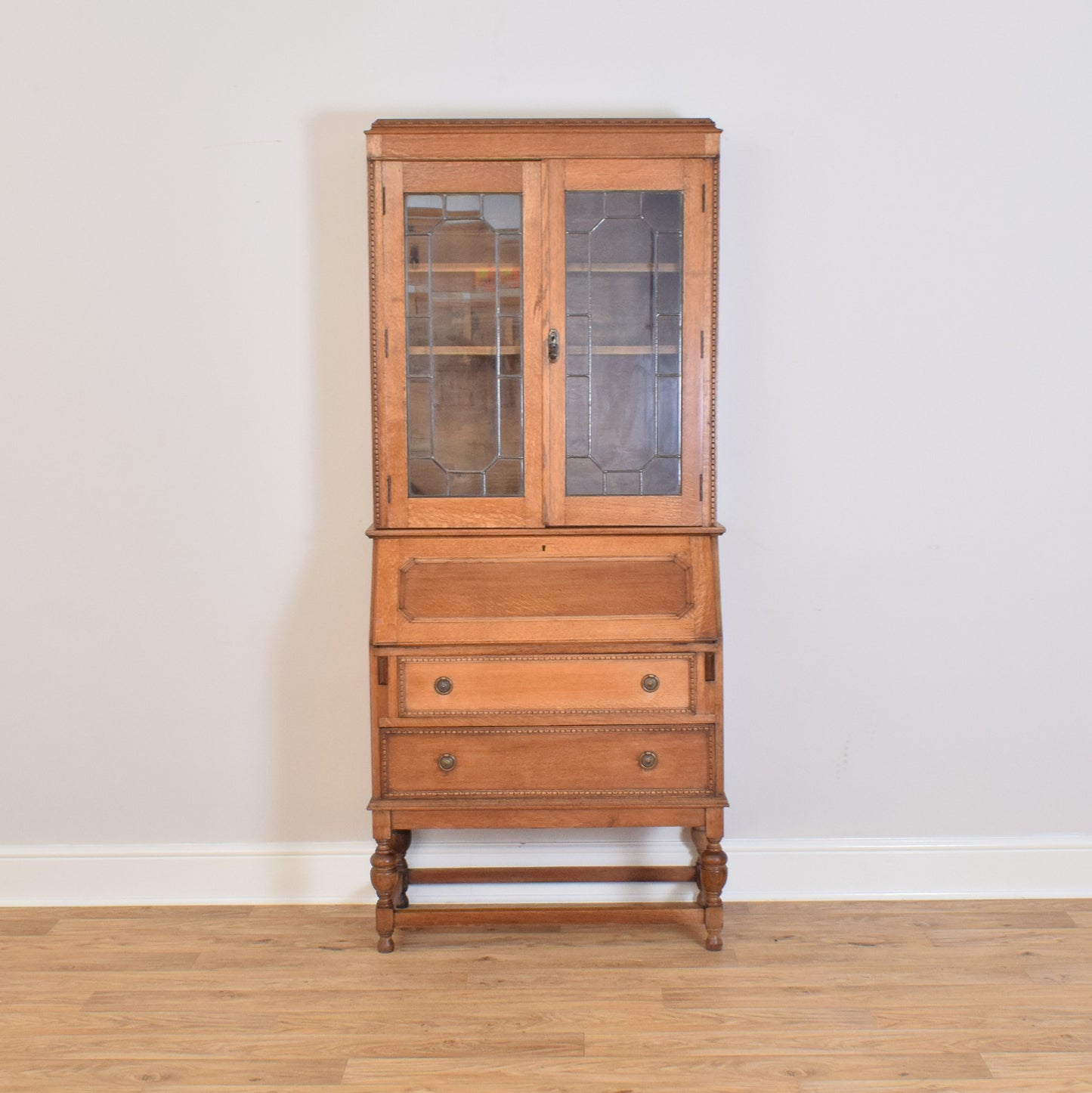 Restored Oak Bureau Bookcase