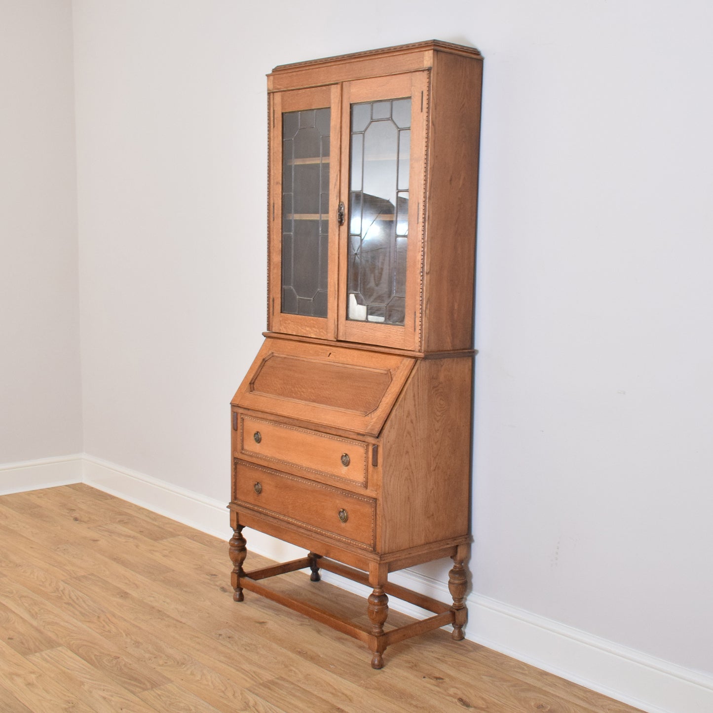 Restored Oak Bureau Bookcase