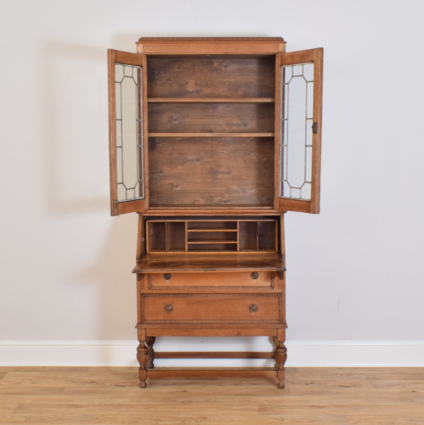 Restored Oak Bureau Bookcase