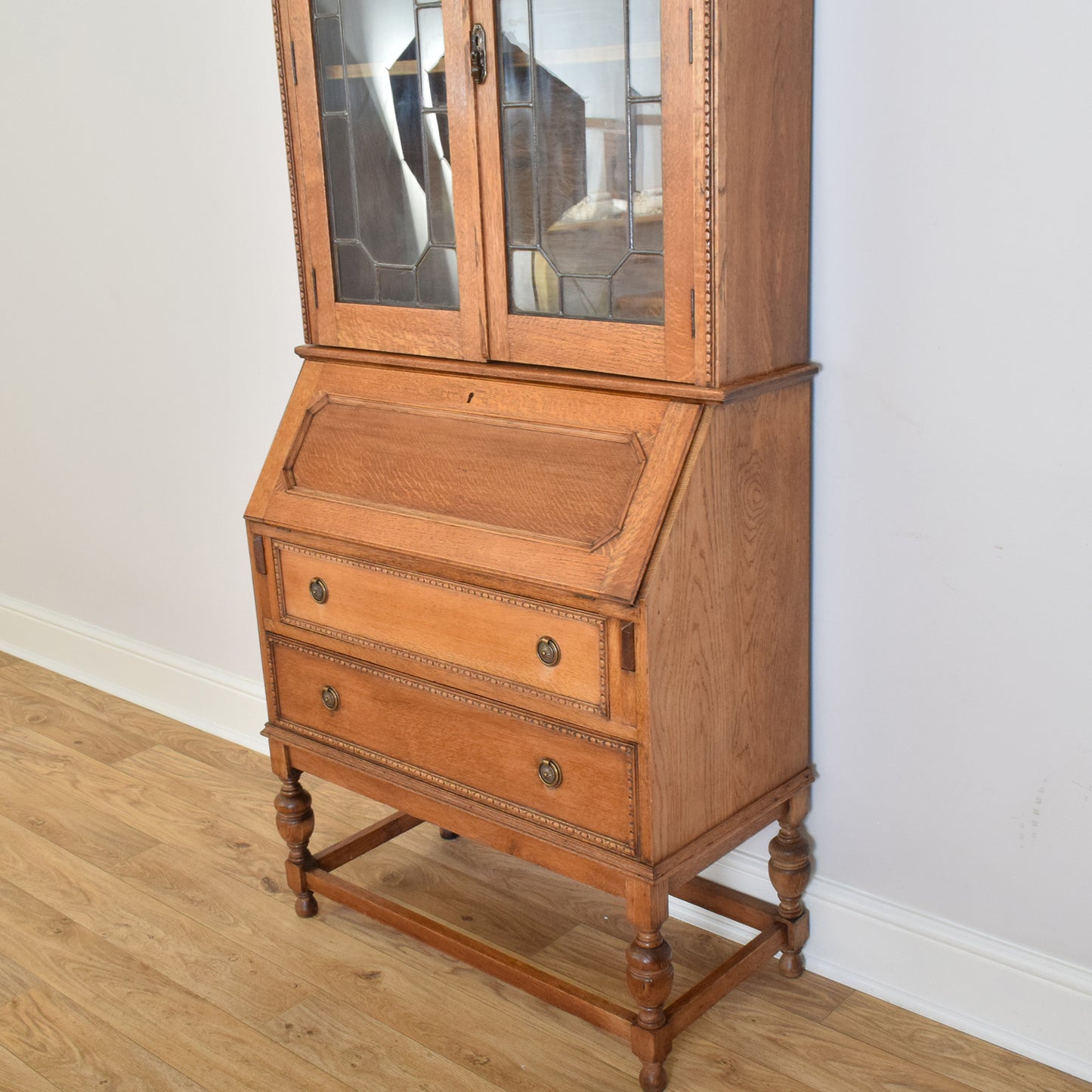 Restored Oak Bureau Bookcase