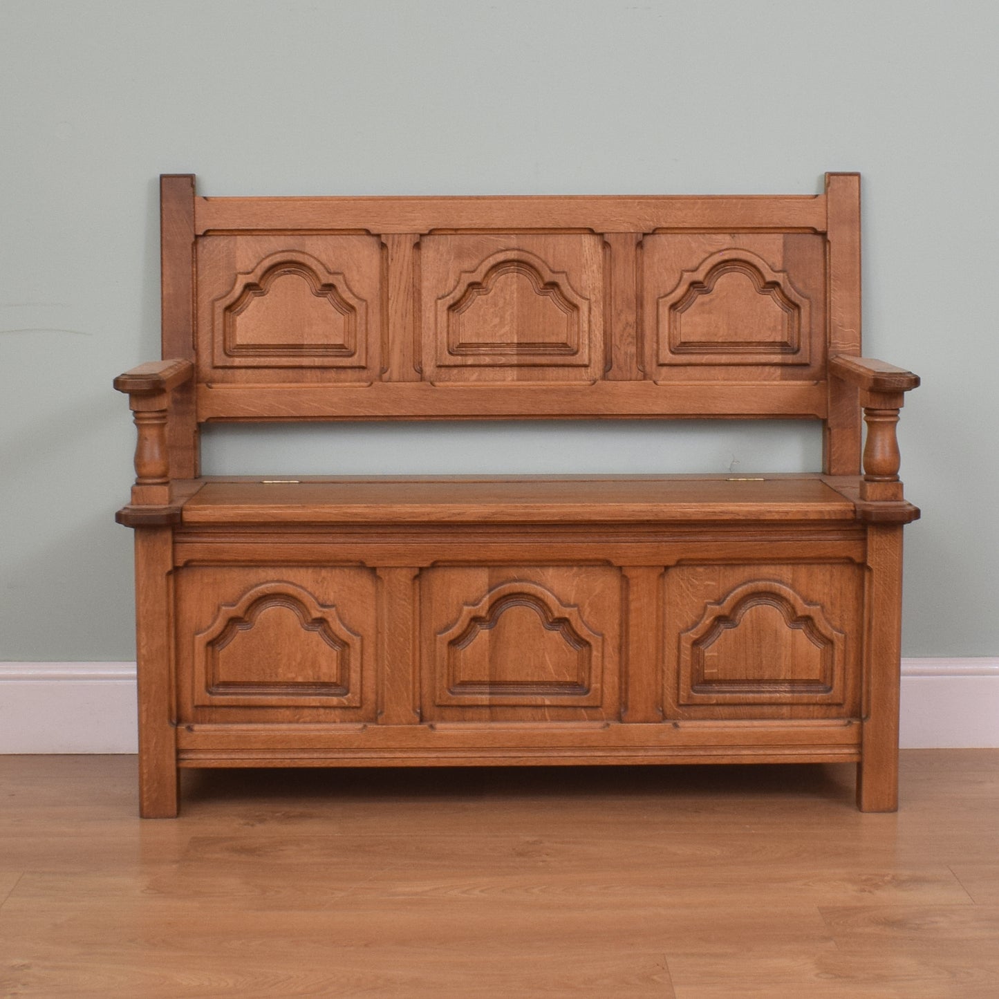 Carved Oak Settle