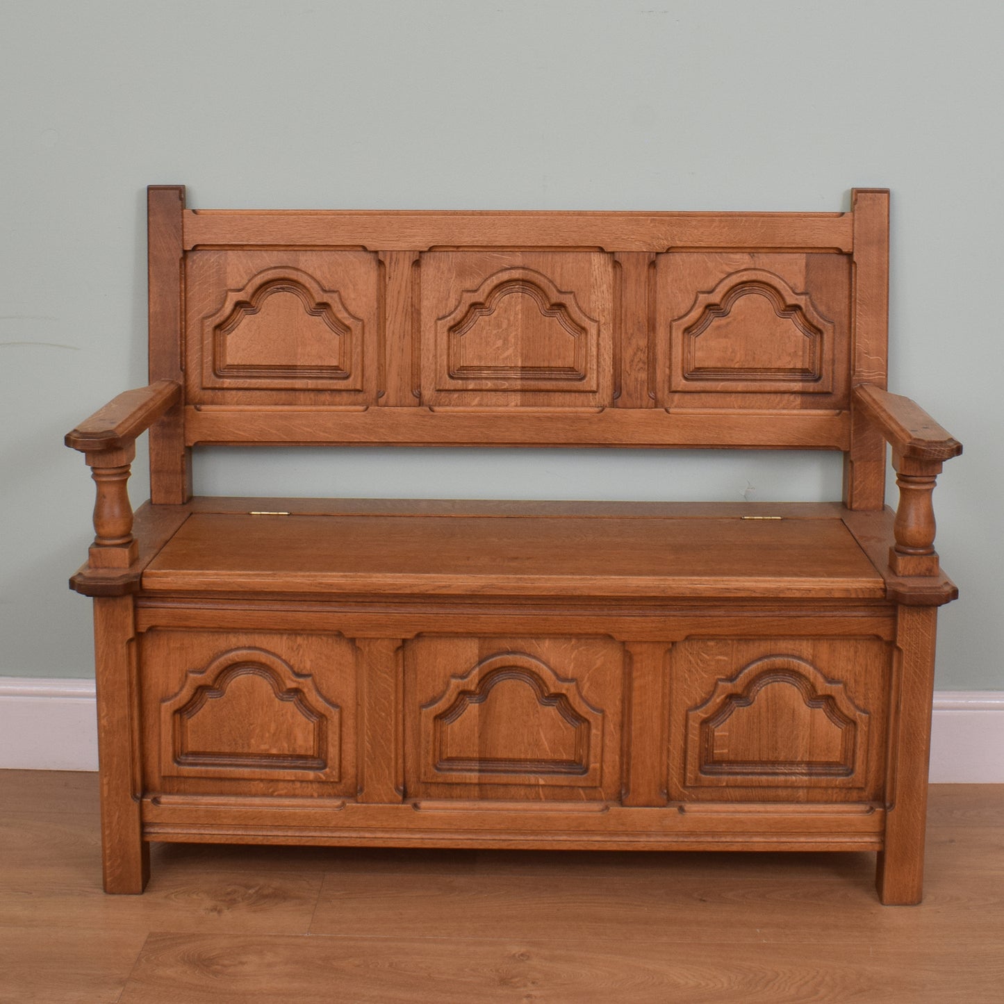 Carved Oak Settle