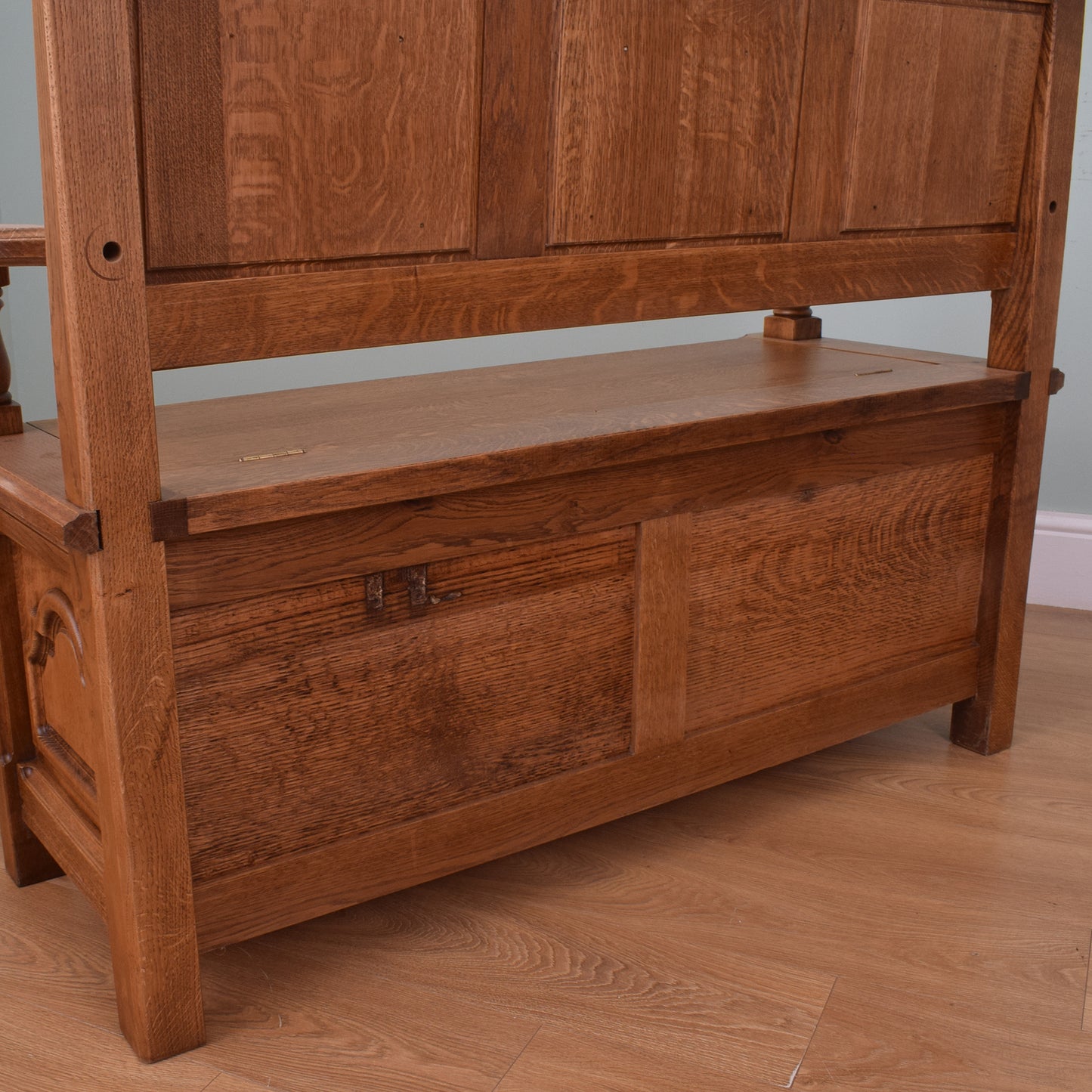 Carved Oak Settle
