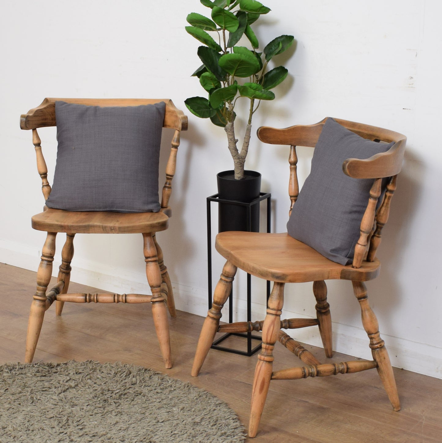 Pair Of Restored Smokers Chairs