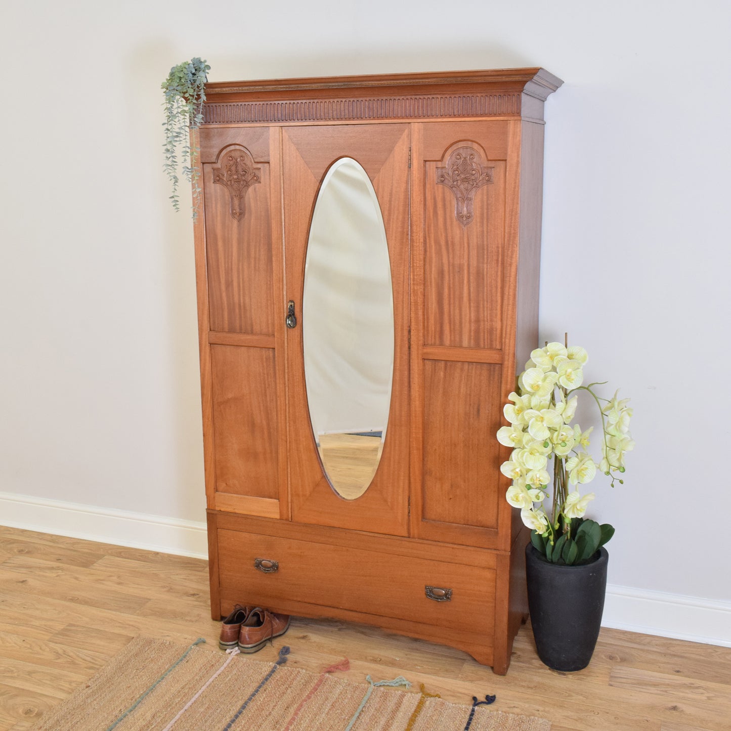 Edwardian Mahogany Wardrobe