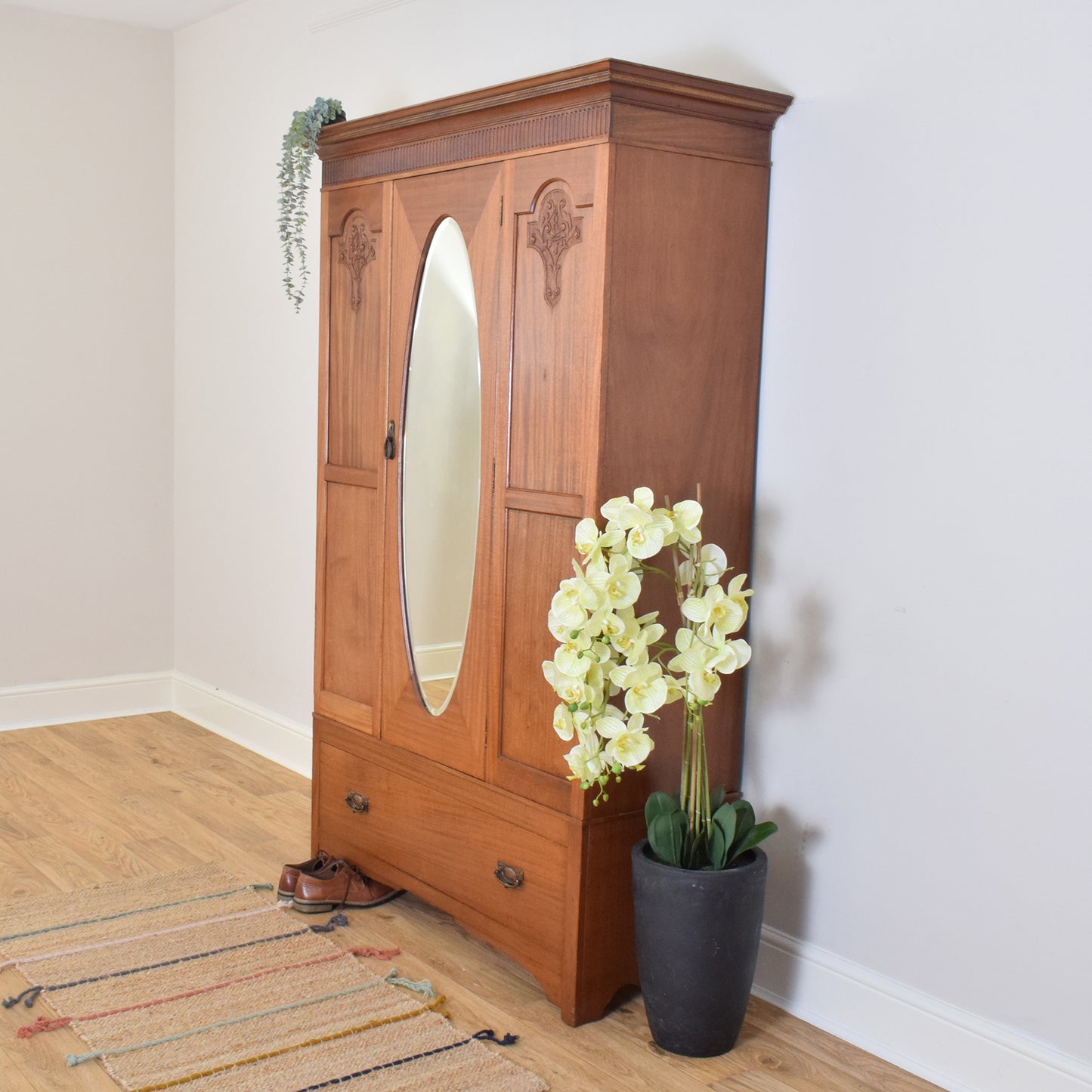 Edwardian Mahogany Wardrobe