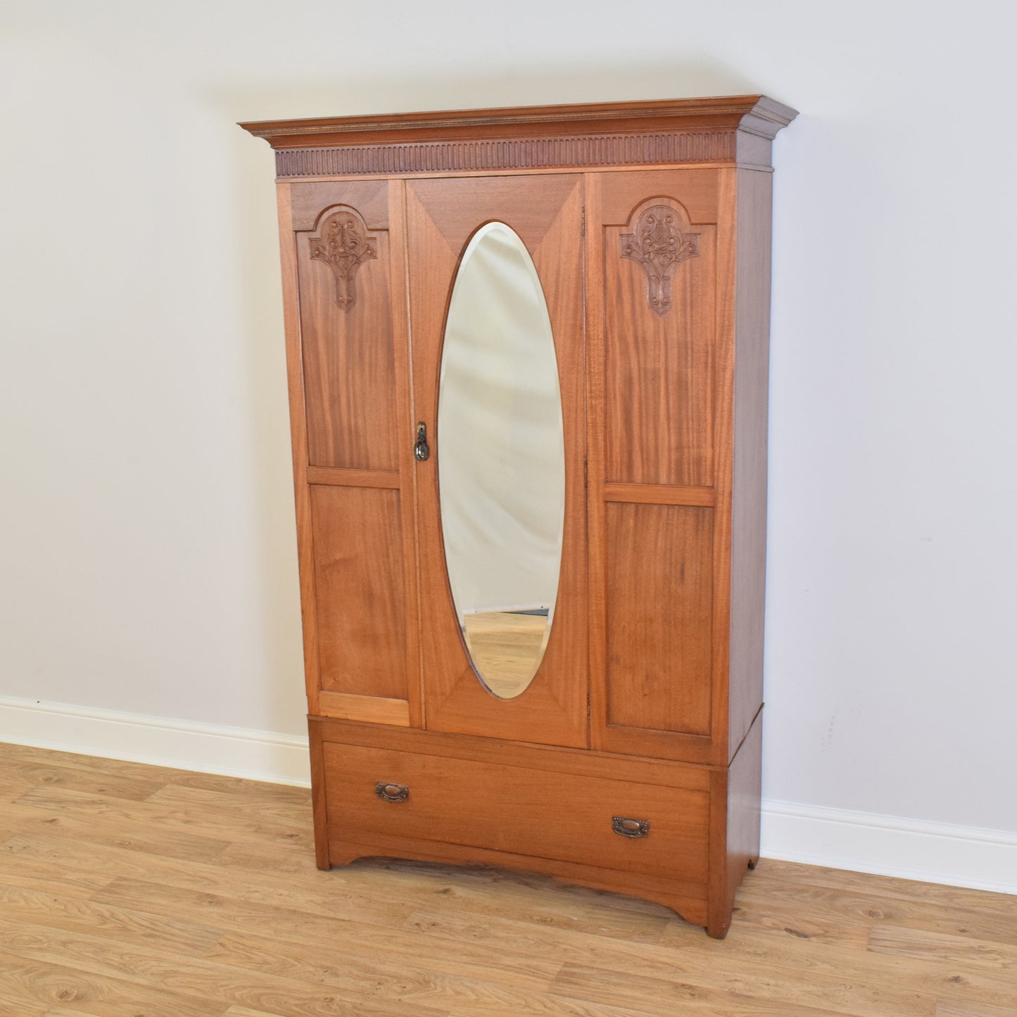 Edwardian Mahogany Wardrobe