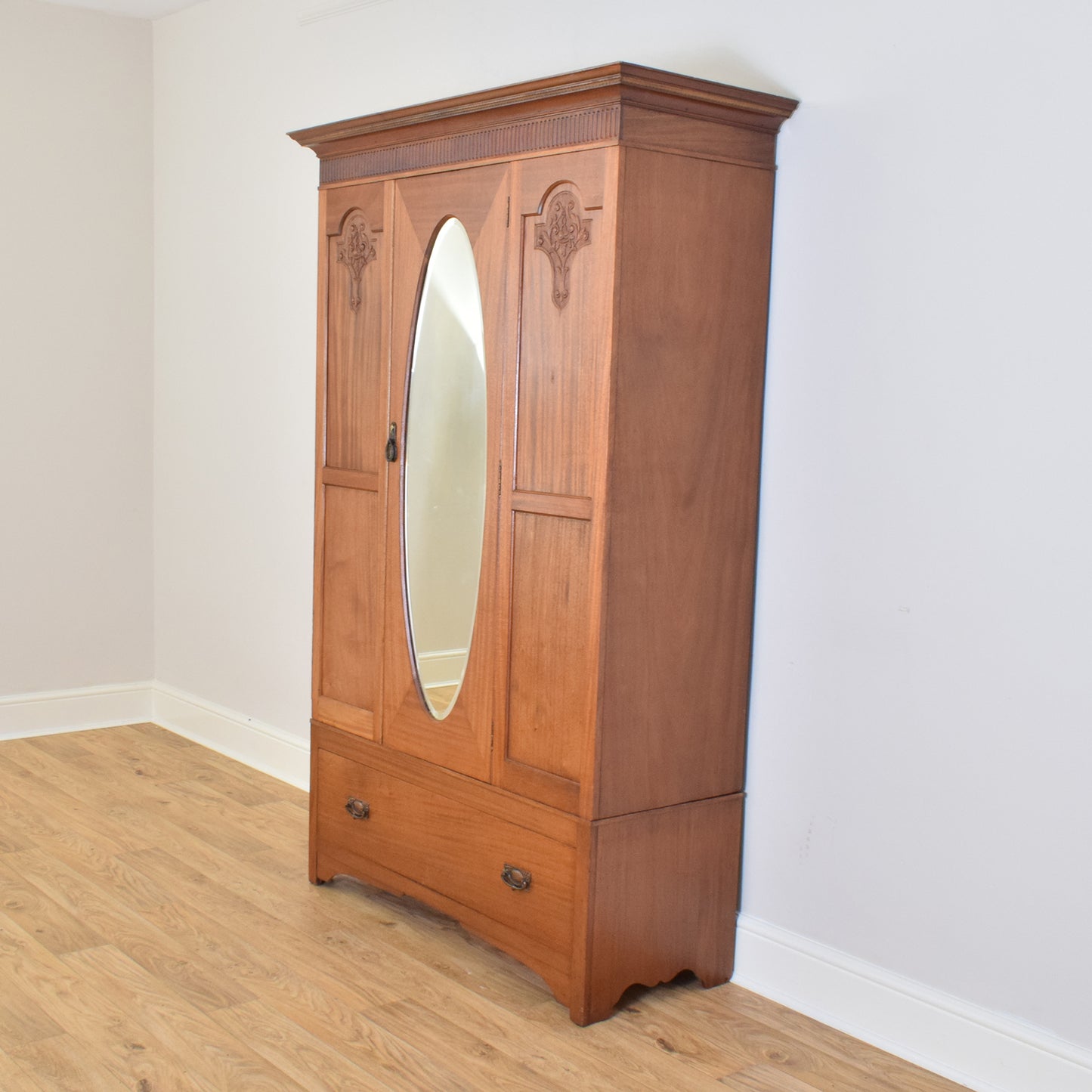 Edwardian Mahogany Wardrobe