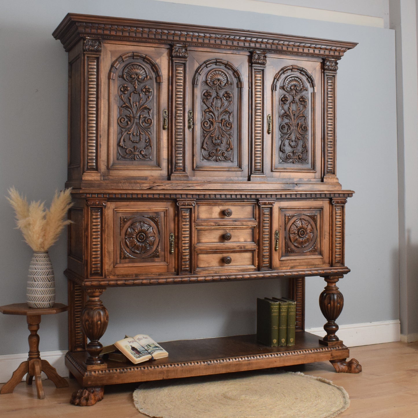 20th Century Carved Oak Cabinet