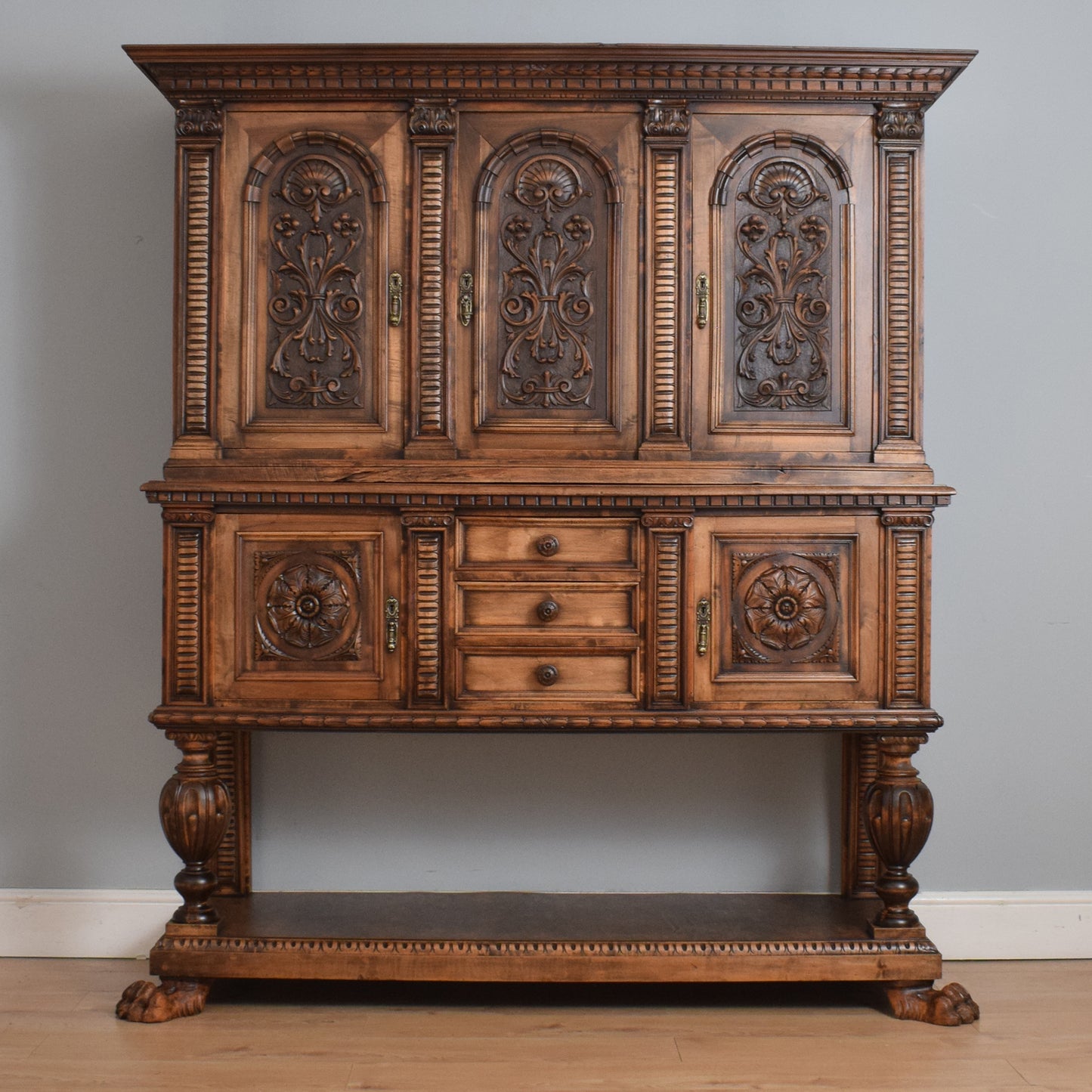 20th Century Carved Oak Cabinet