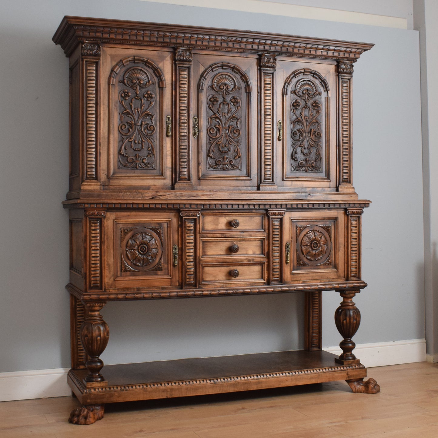 20th Century Carved Oak Cabinet