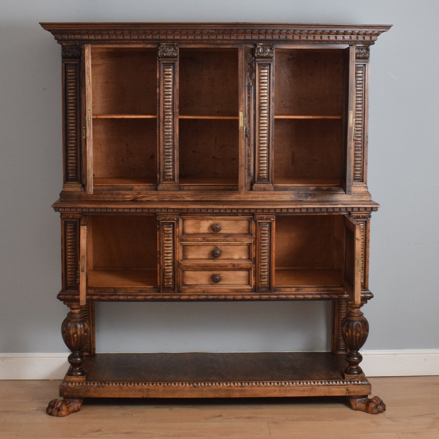 20th Century Carved Oak Cabinet