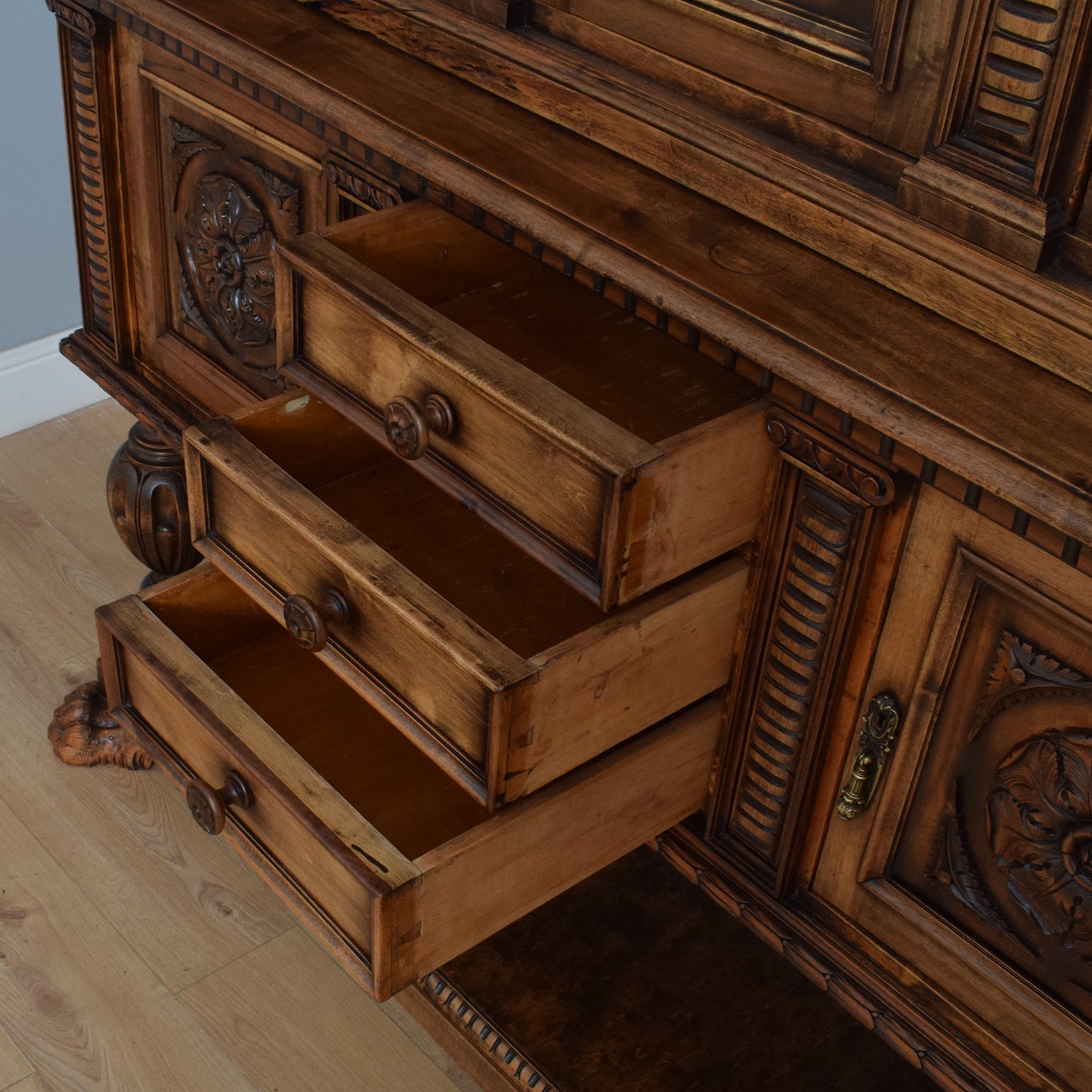 20th Century Carved Oak Cabinet