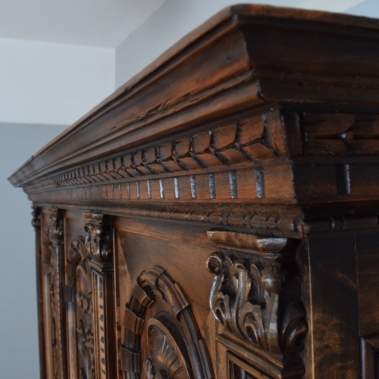 20th Century Carved Oak Cabinet