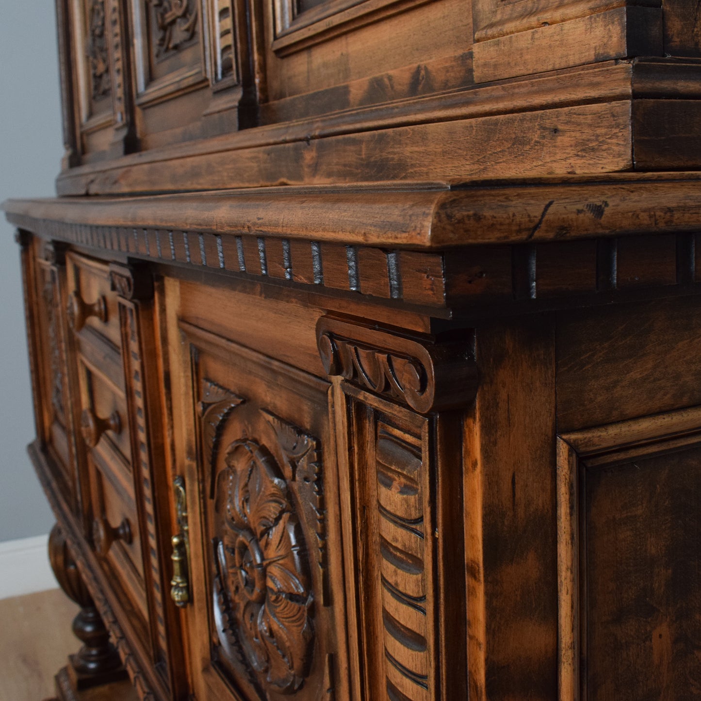 20th Century Carved Oak Cabinet