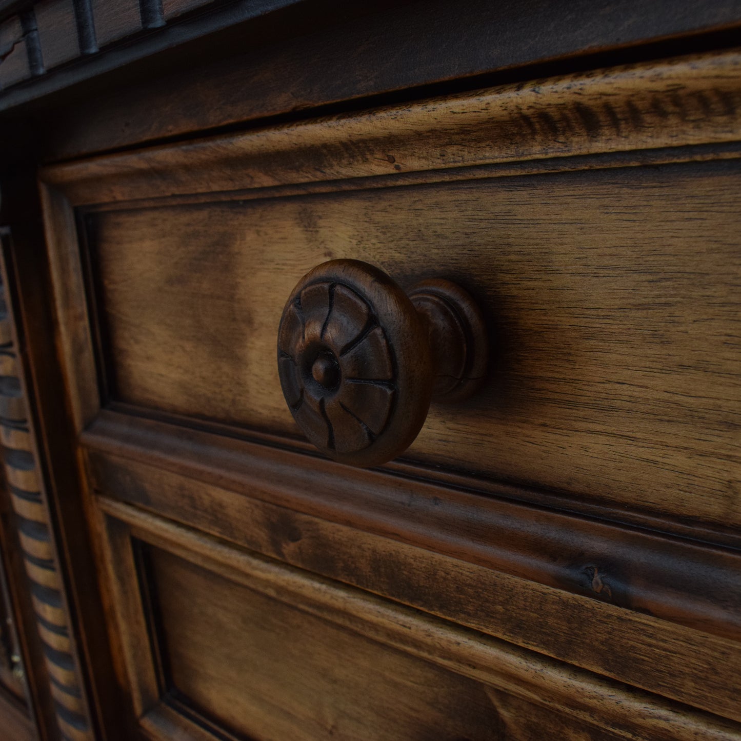 20th Century Carved Oak Cabinet