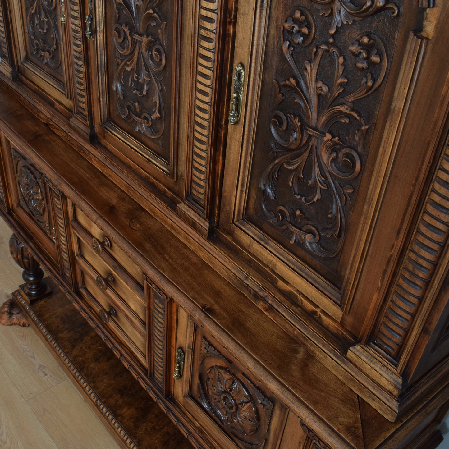 20th Century Carved Oak Cabinet