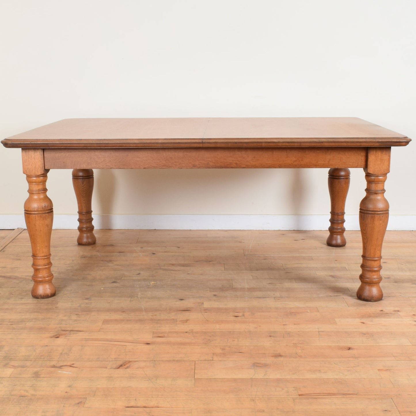 Restored Oak Table and Eight Chairs