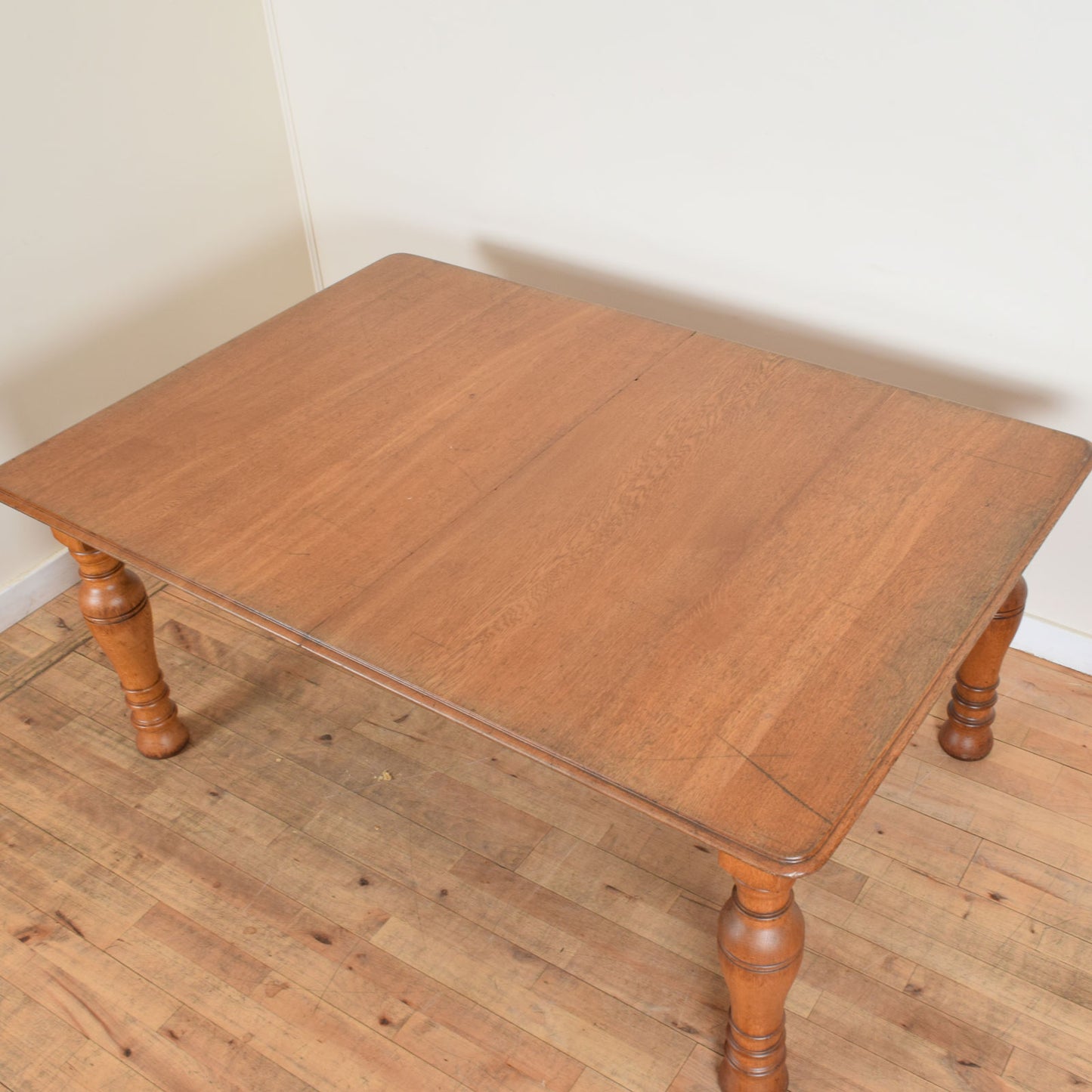 Restored Oak Table and Eight Chairs