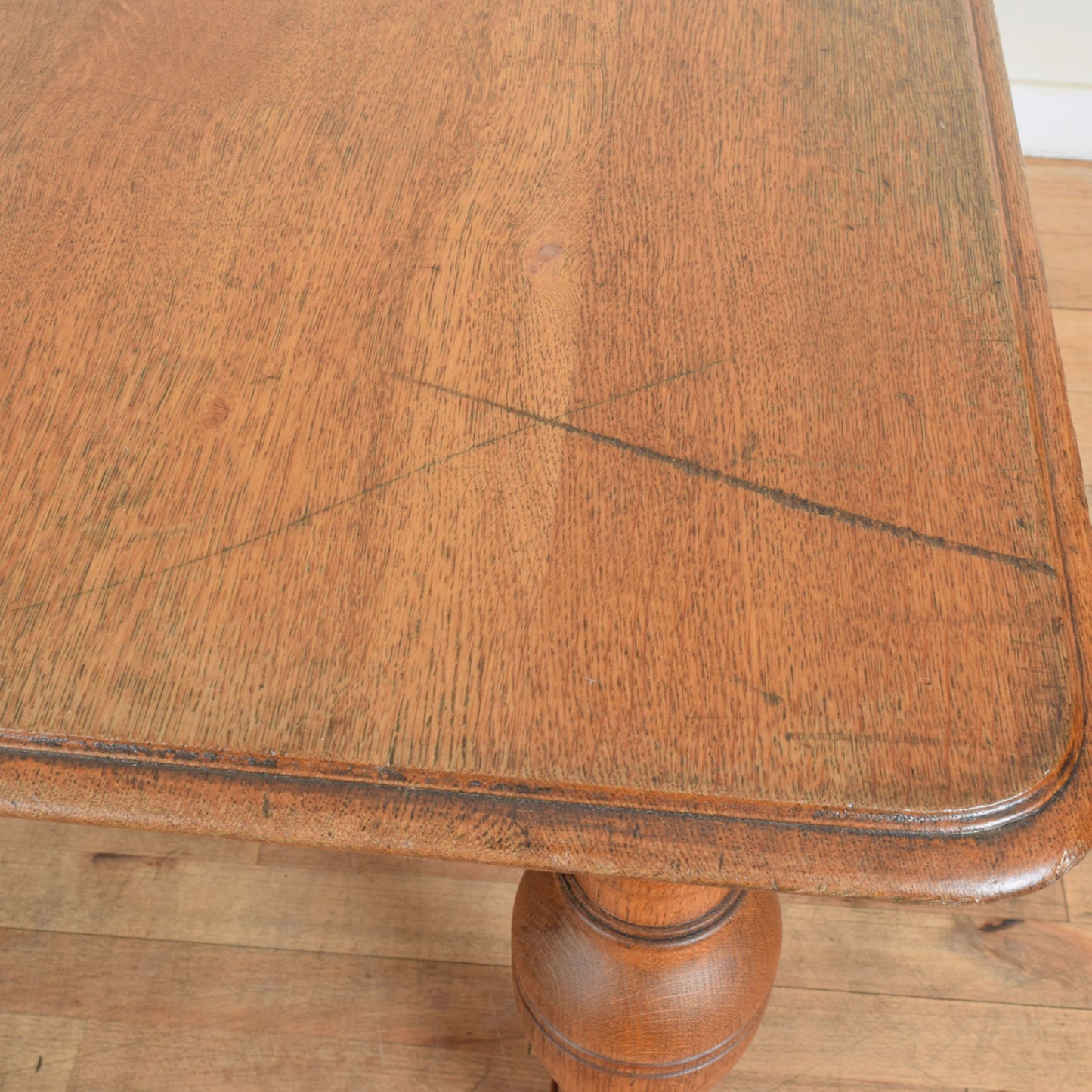 Restored Oak Table and Eight Chairs
