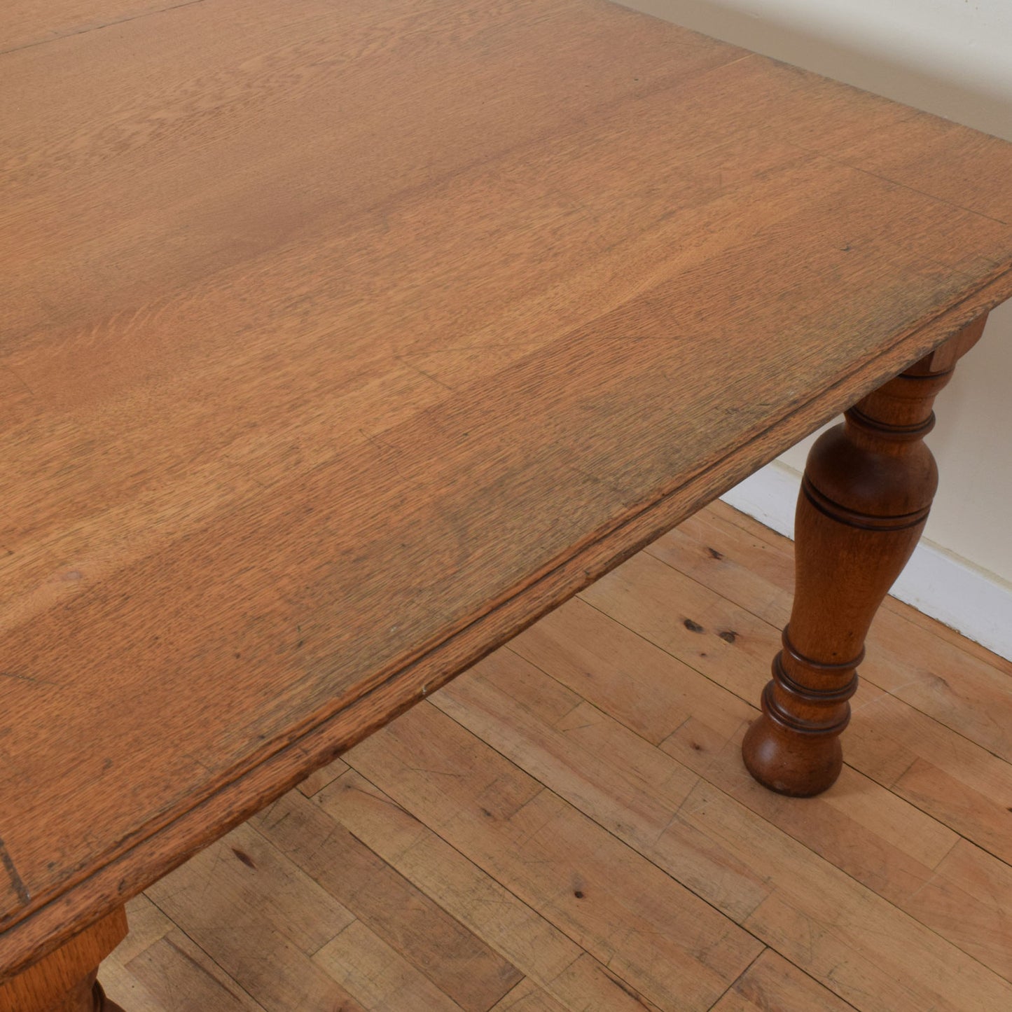 Restored Oak Table and Eight Chairs