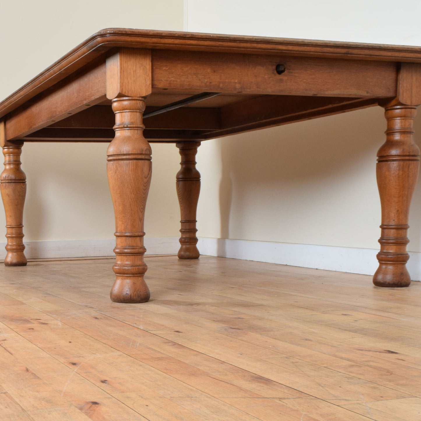 Restored Oak Table and Eight Chairs