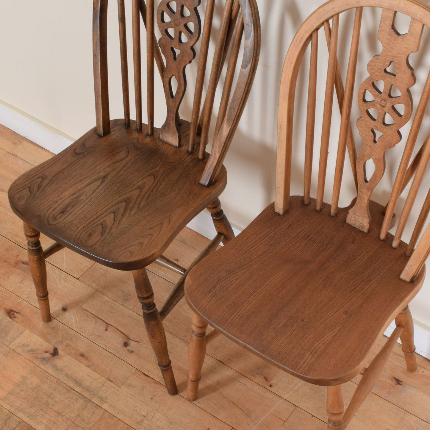 Restored Oak Table and Eight Chairs