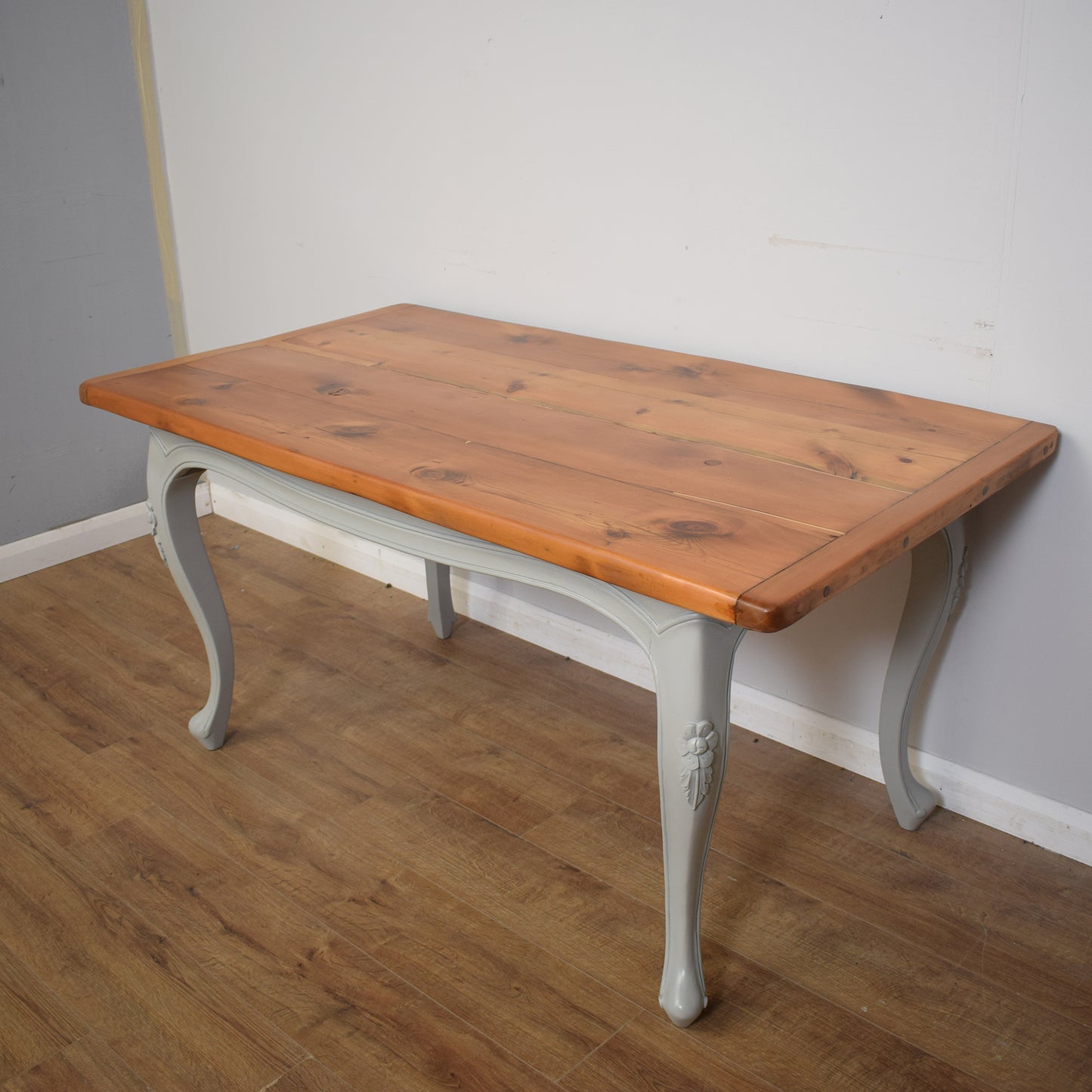 Painted French Table and Four Chairs