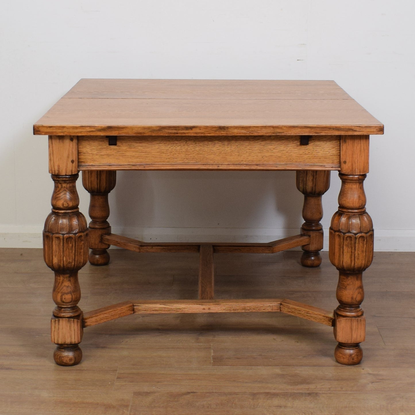 Vintage Oak Extendable Table And Six Chairs
