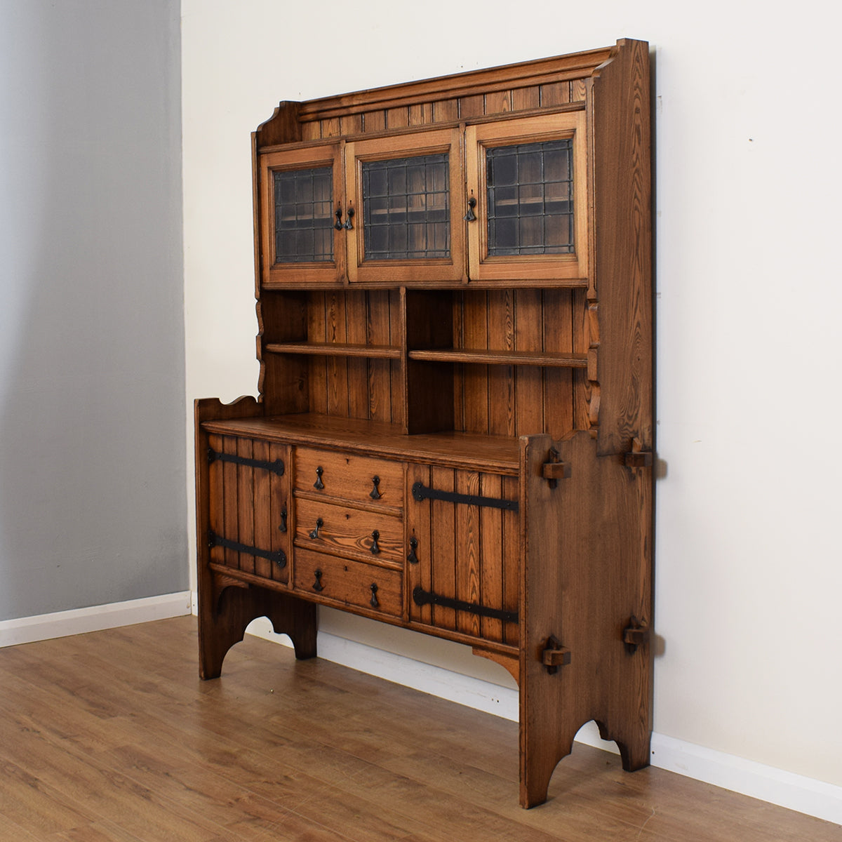 Vintage Solid Oak Farmhouse Style Welsh Dresser