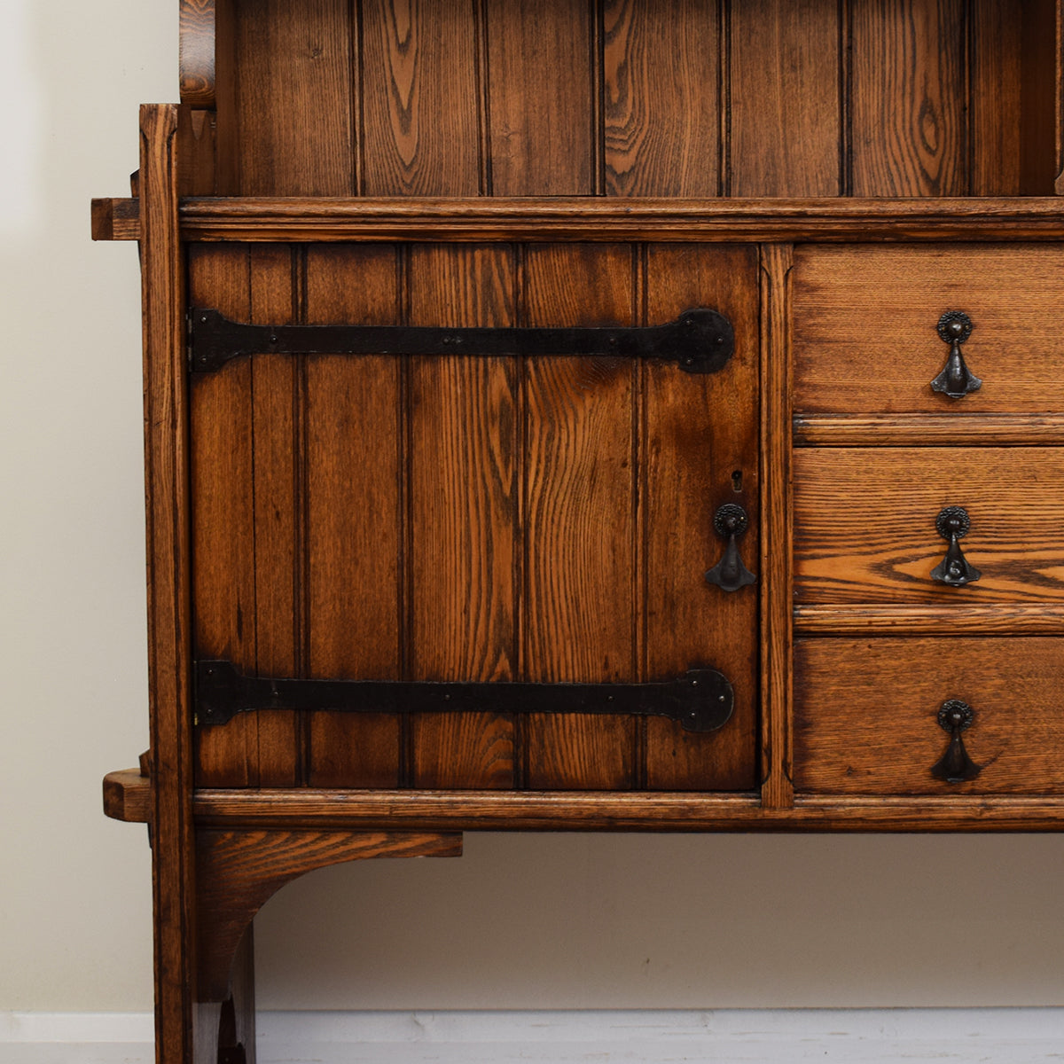 Vintage Solid Oak Farmhouse Style Welsh Dresser
