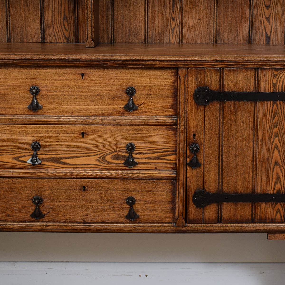 Vintage Solid Oak Farmhouse Style Welsh Dresser