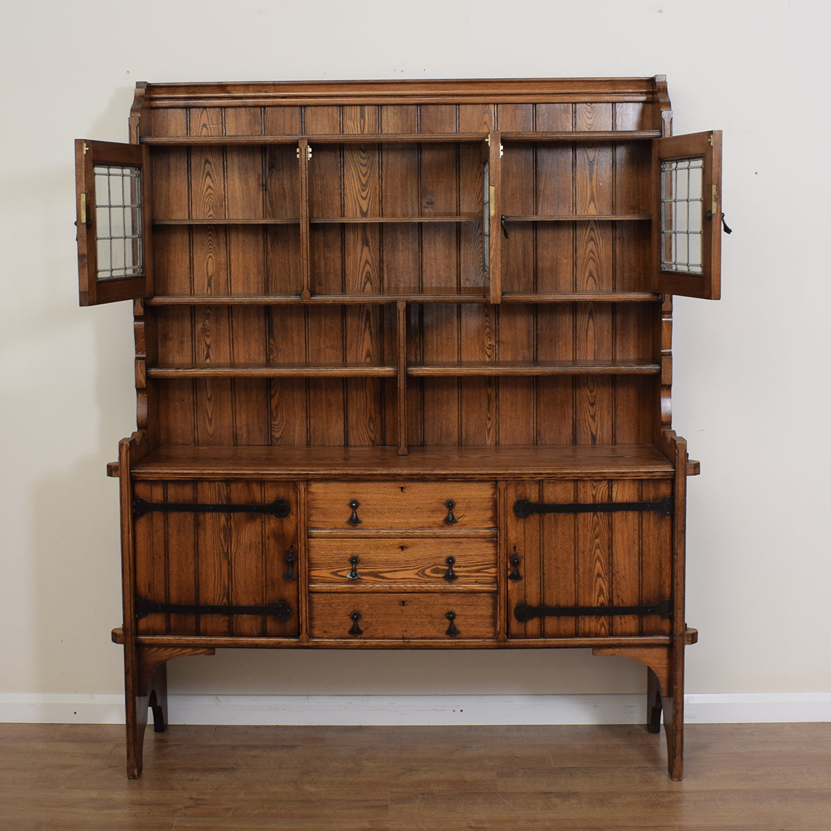 Vintage Solid Oak Farmhouse Style Welsh Dresser