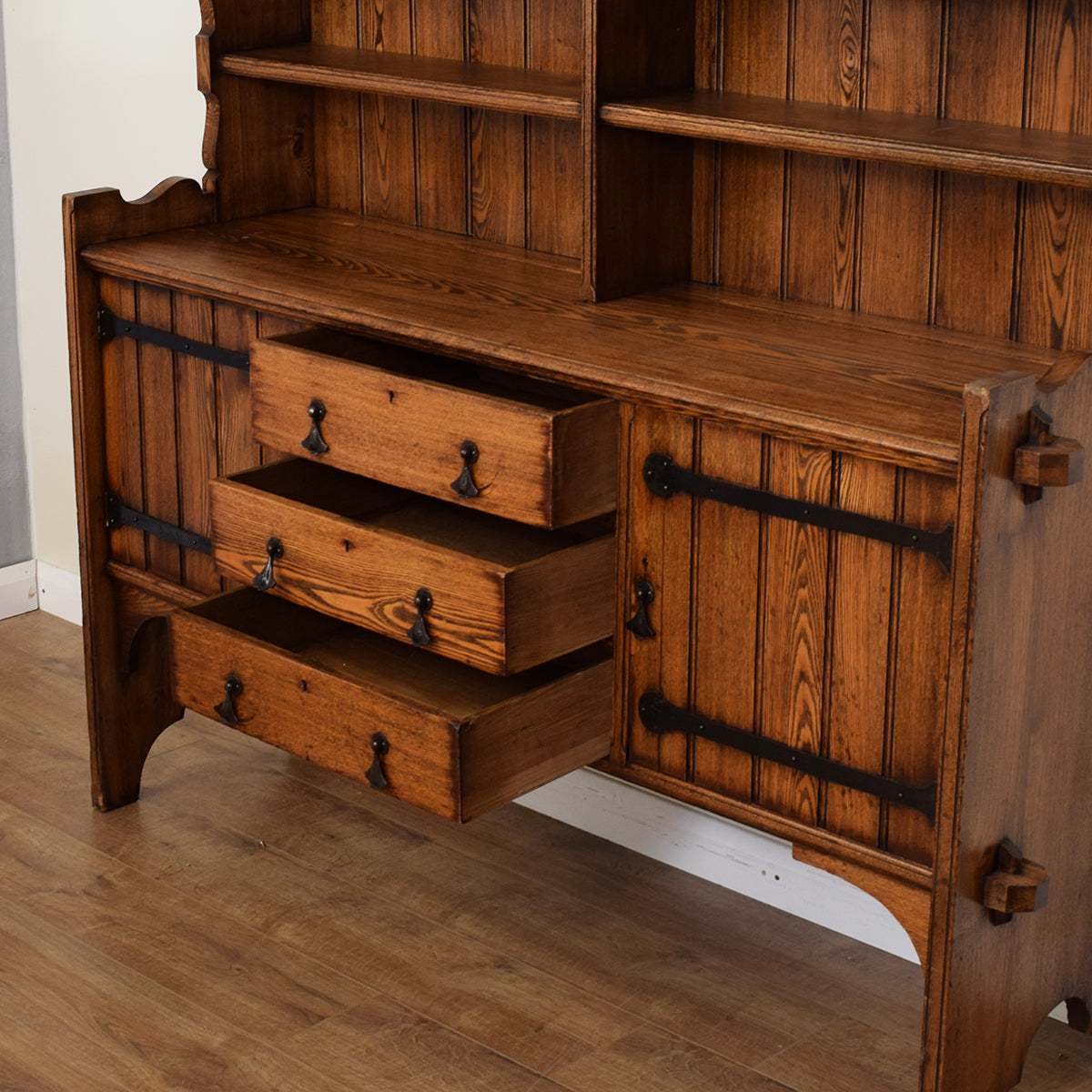 Vintage Solid Oak Farmhouse Style Welsh Dresser