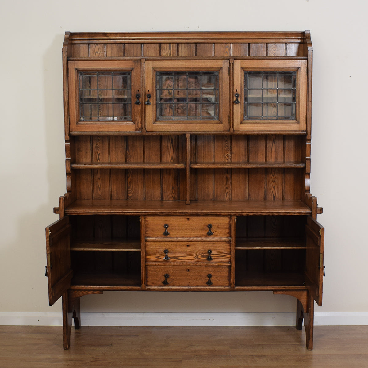 Vintage Solid Oak Farmhouse Style Welsh Dresser