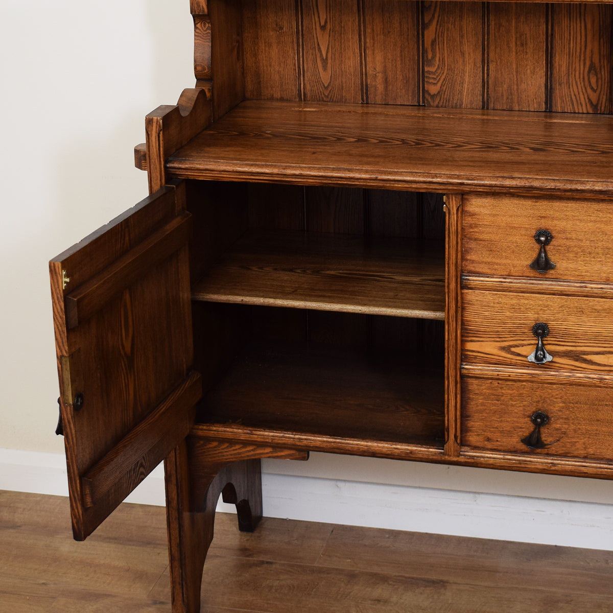 Vintage Solid Oak Farmhouse Style Welsh Dresser