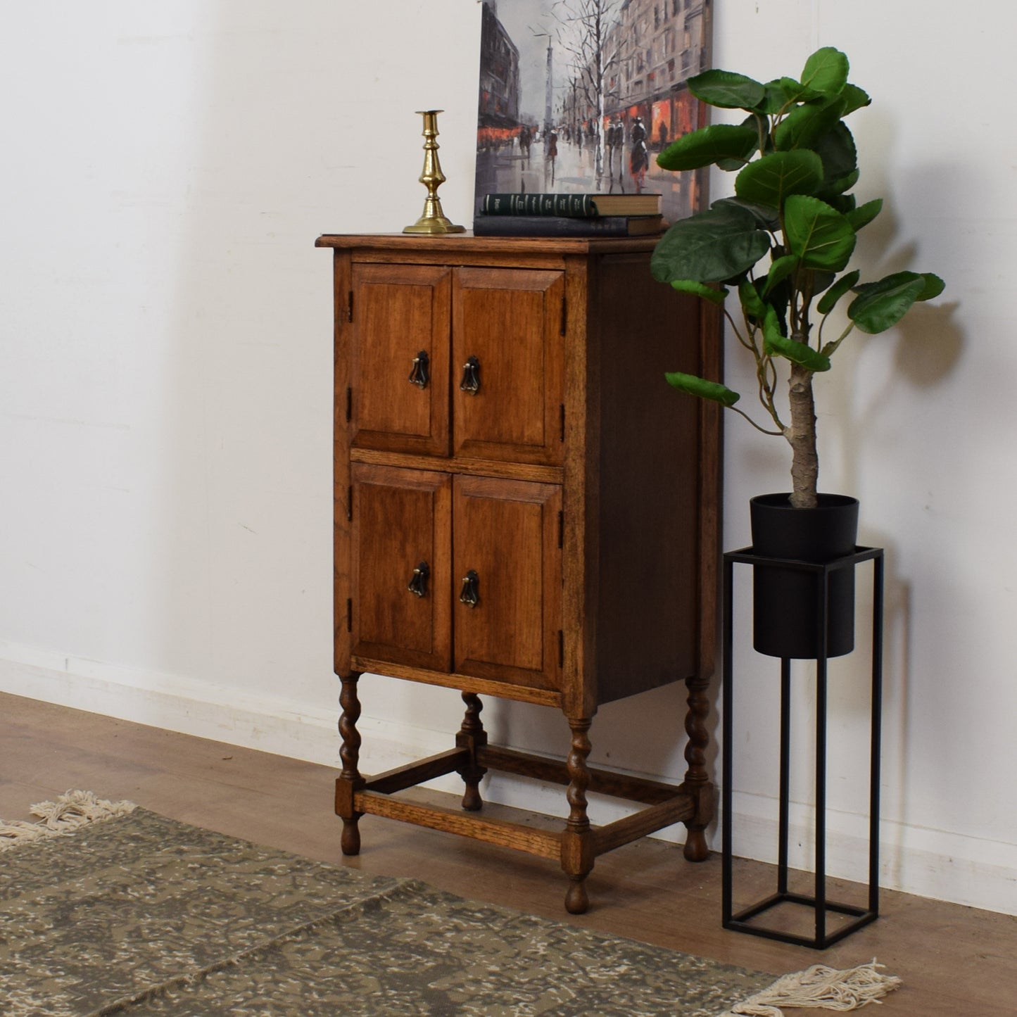 Restored Oak Side Cabinet