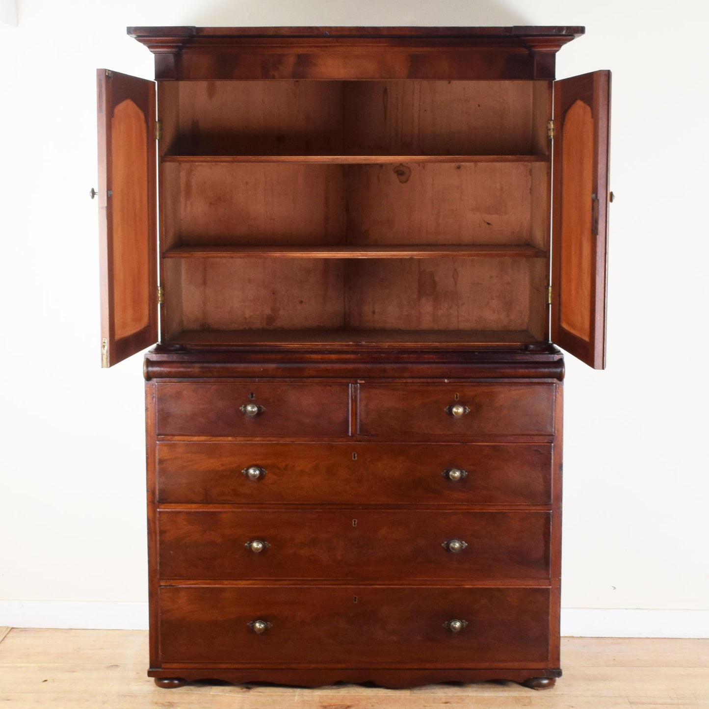 Restored Mahogany Linen Press