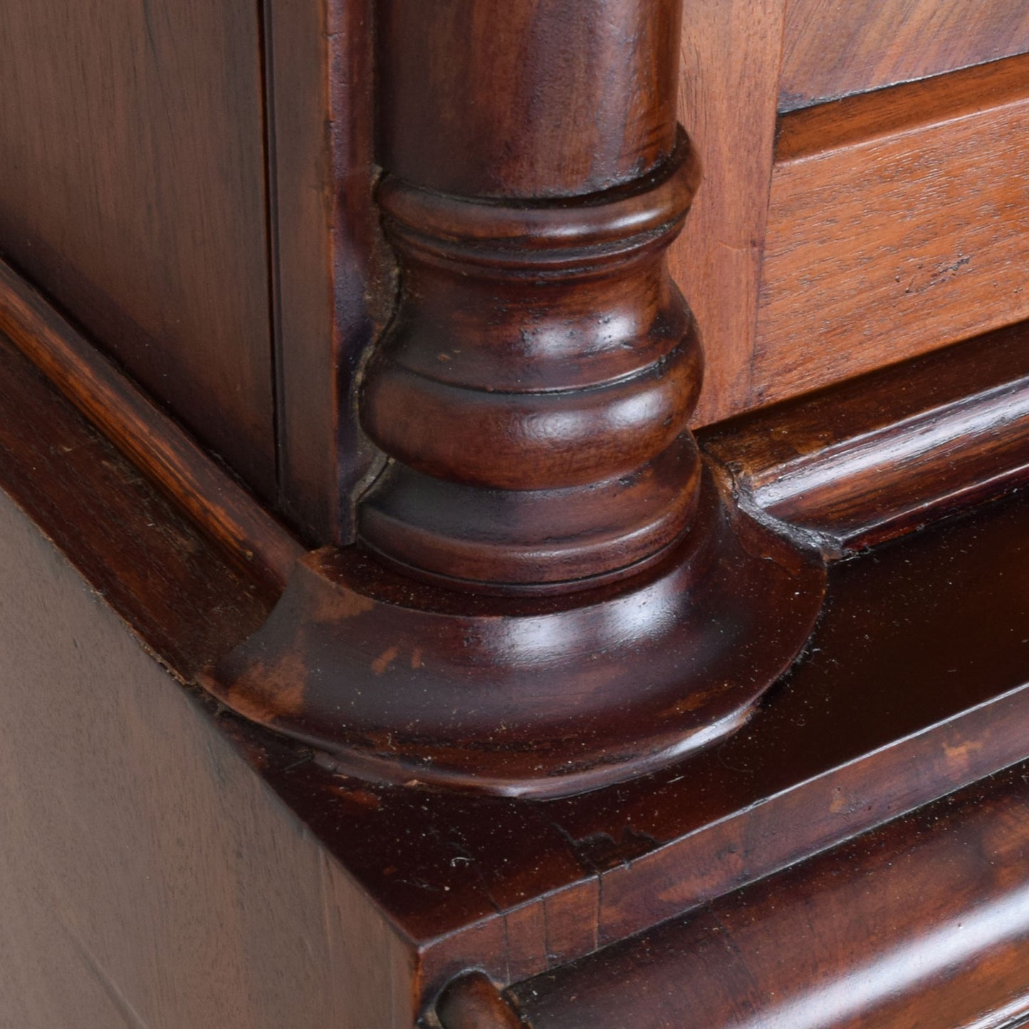 Restored Mahogany Linen Press