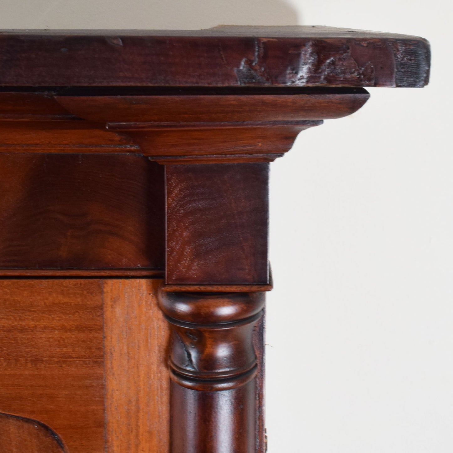 Restored Mahogany Linen Press