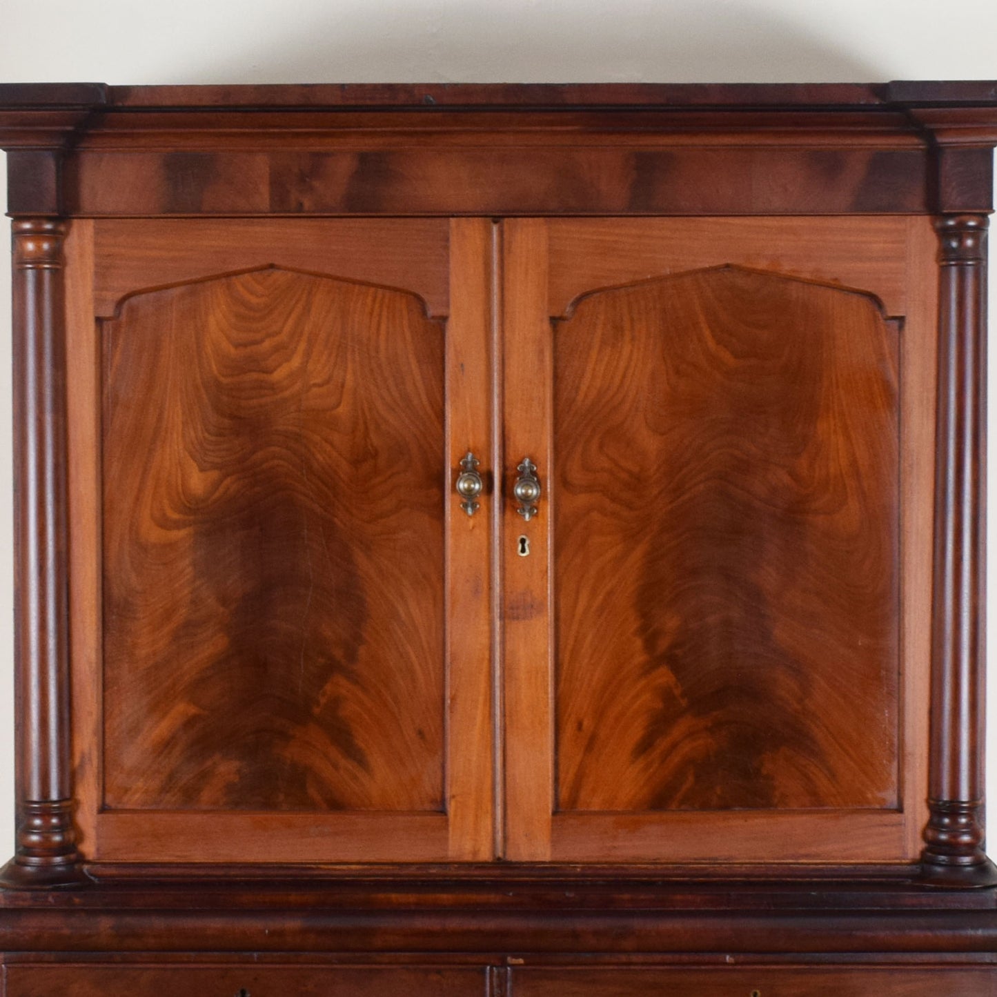 Restored Mahogany Linen Press