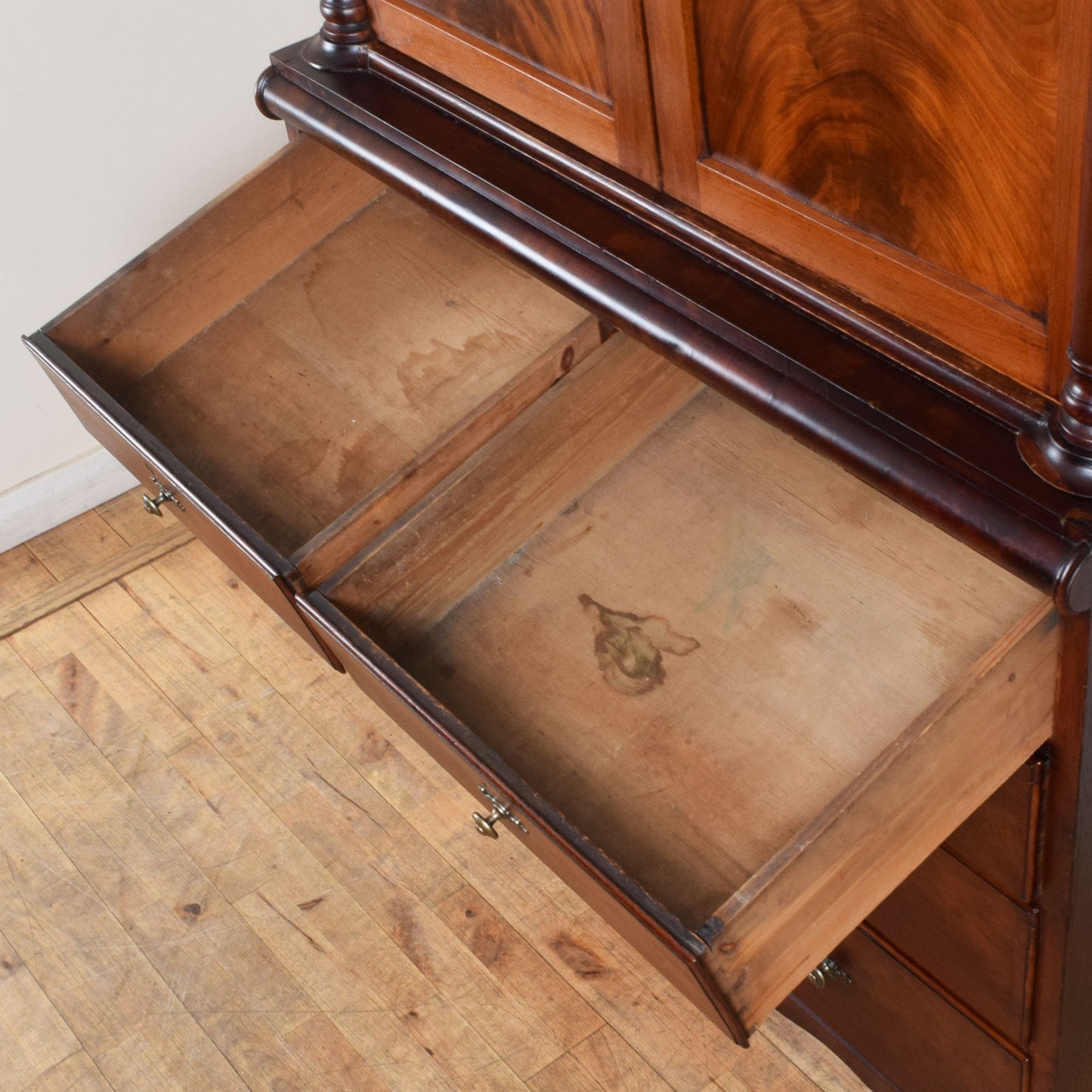 Restored Mahogany Linen Press